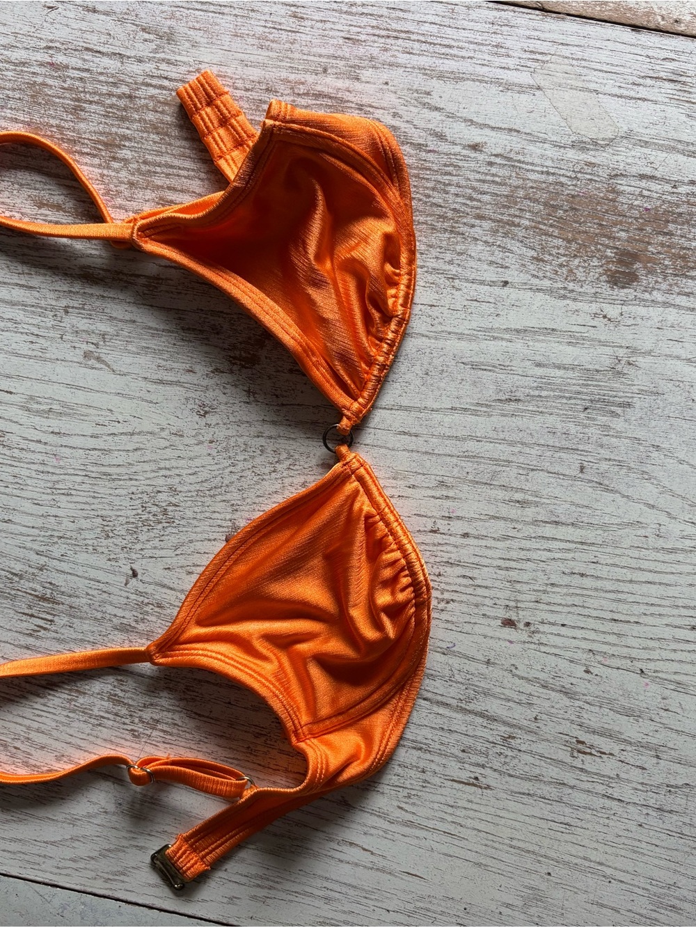 wild fable Bright Orange Triangle Bikini Top